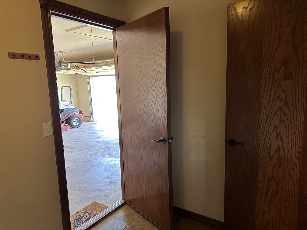 Garage Door Entry from Utility Room