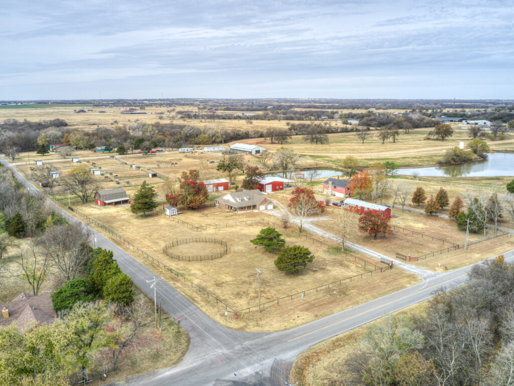 Aerial View of County Road Corner Ladd Avenue and 270th