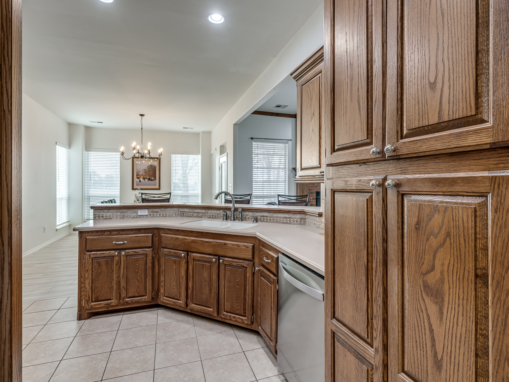 View from Hallway into Kitchen