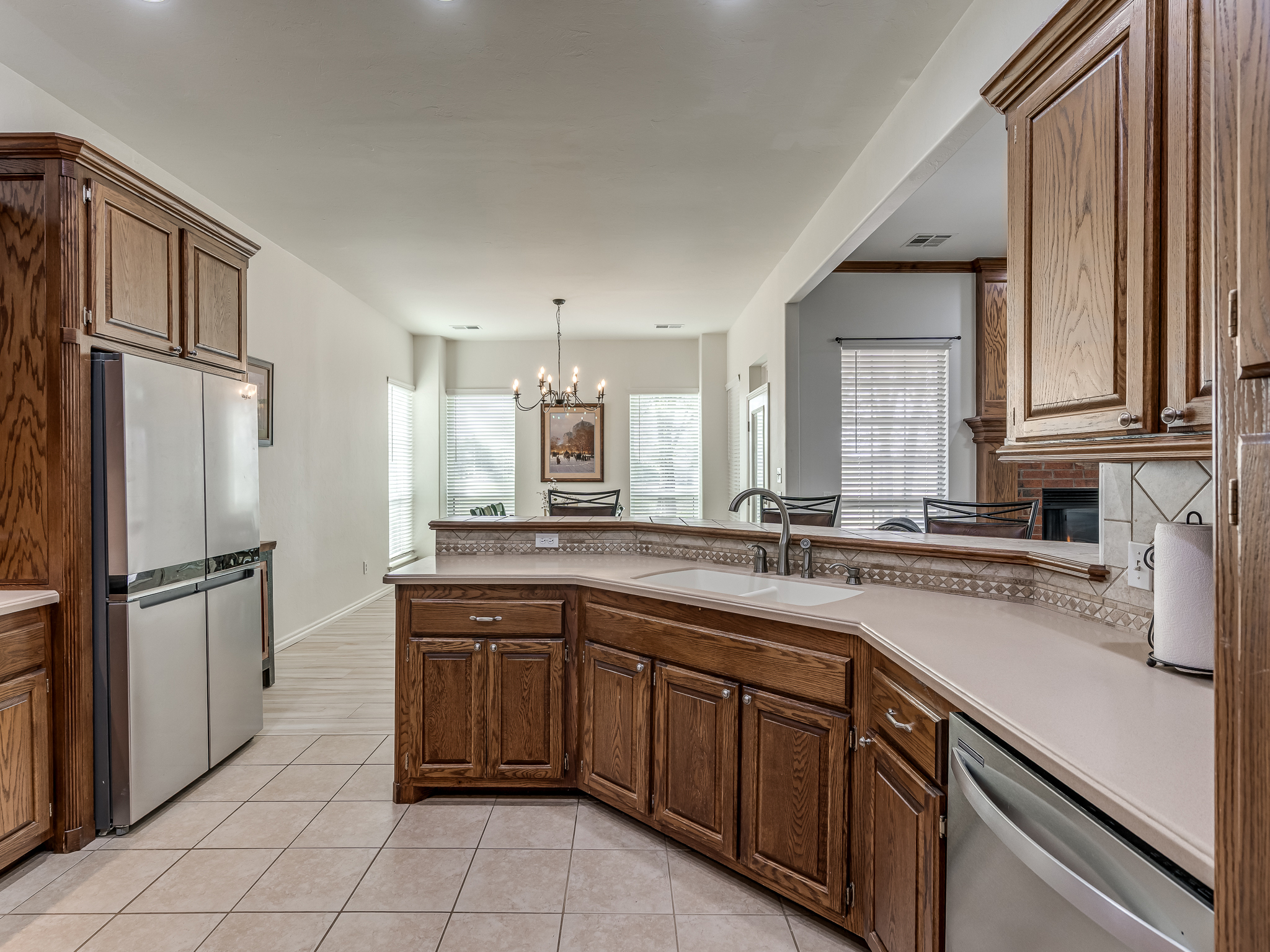 View from Hallway into Kitchen