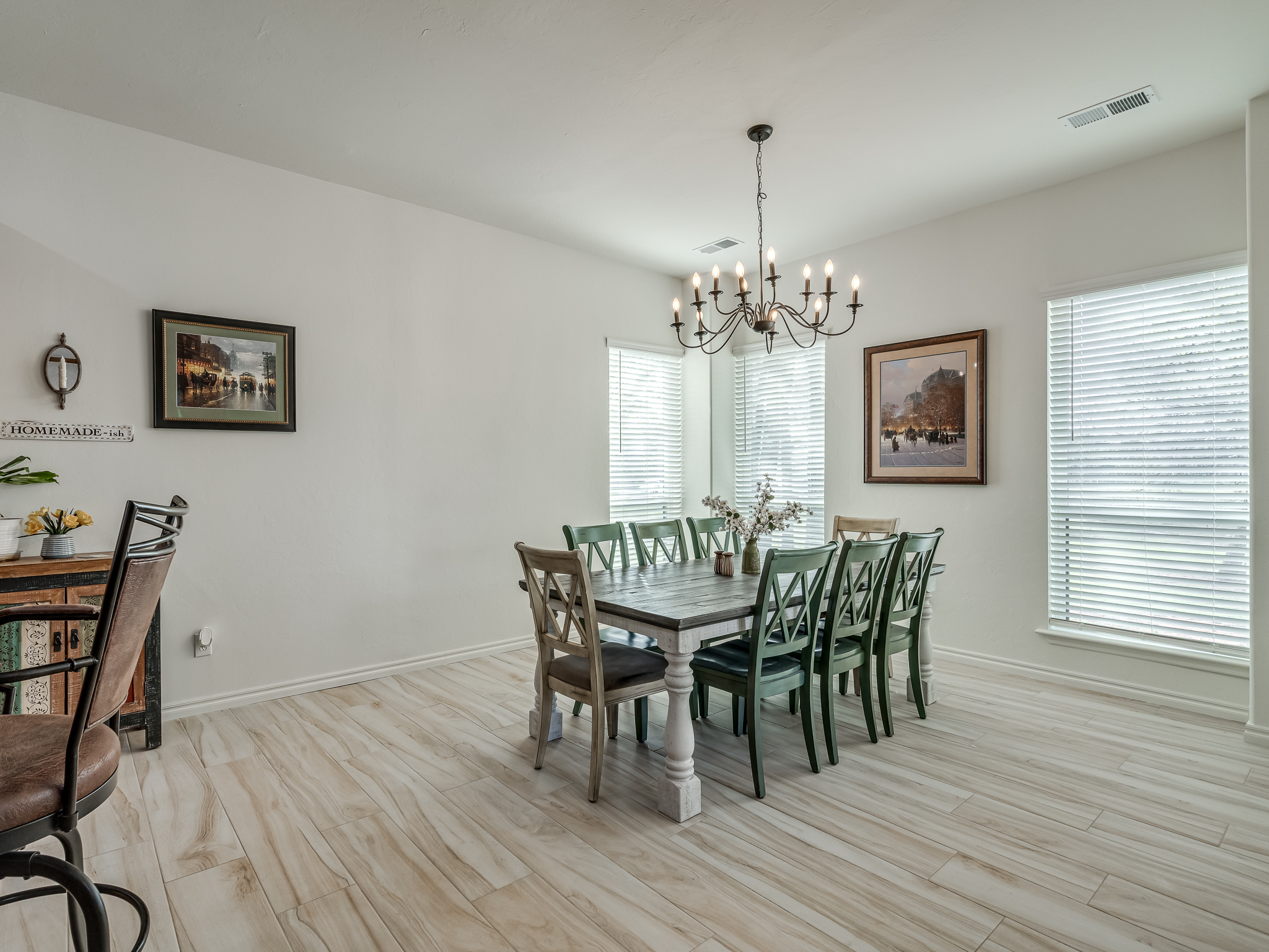 Open Concept Dining, Kitchen and Living