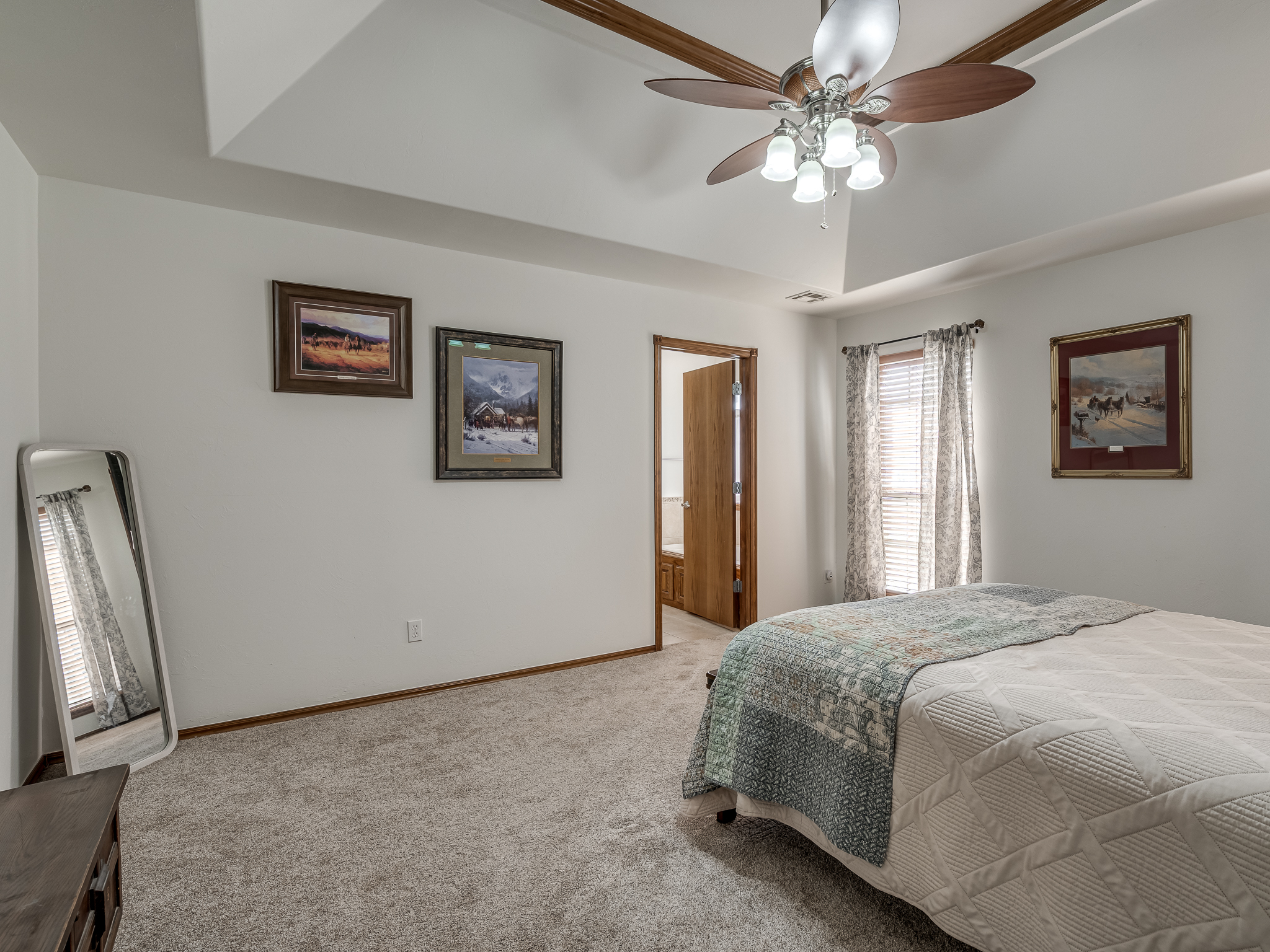 Primary Bedroom with Trey Ceiling for some Architectual design