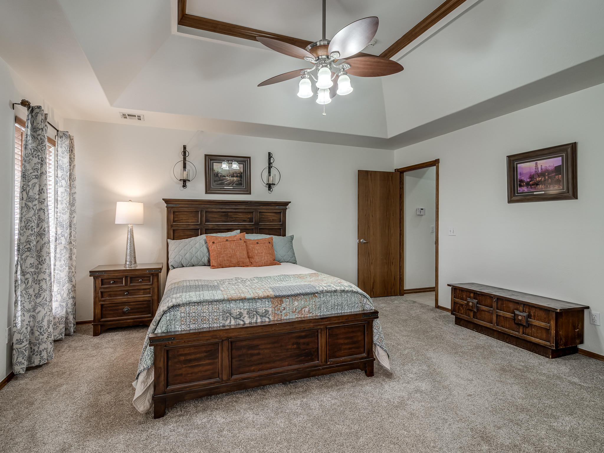 Primary Bedroom with Trey Ceiling for some Architectual design