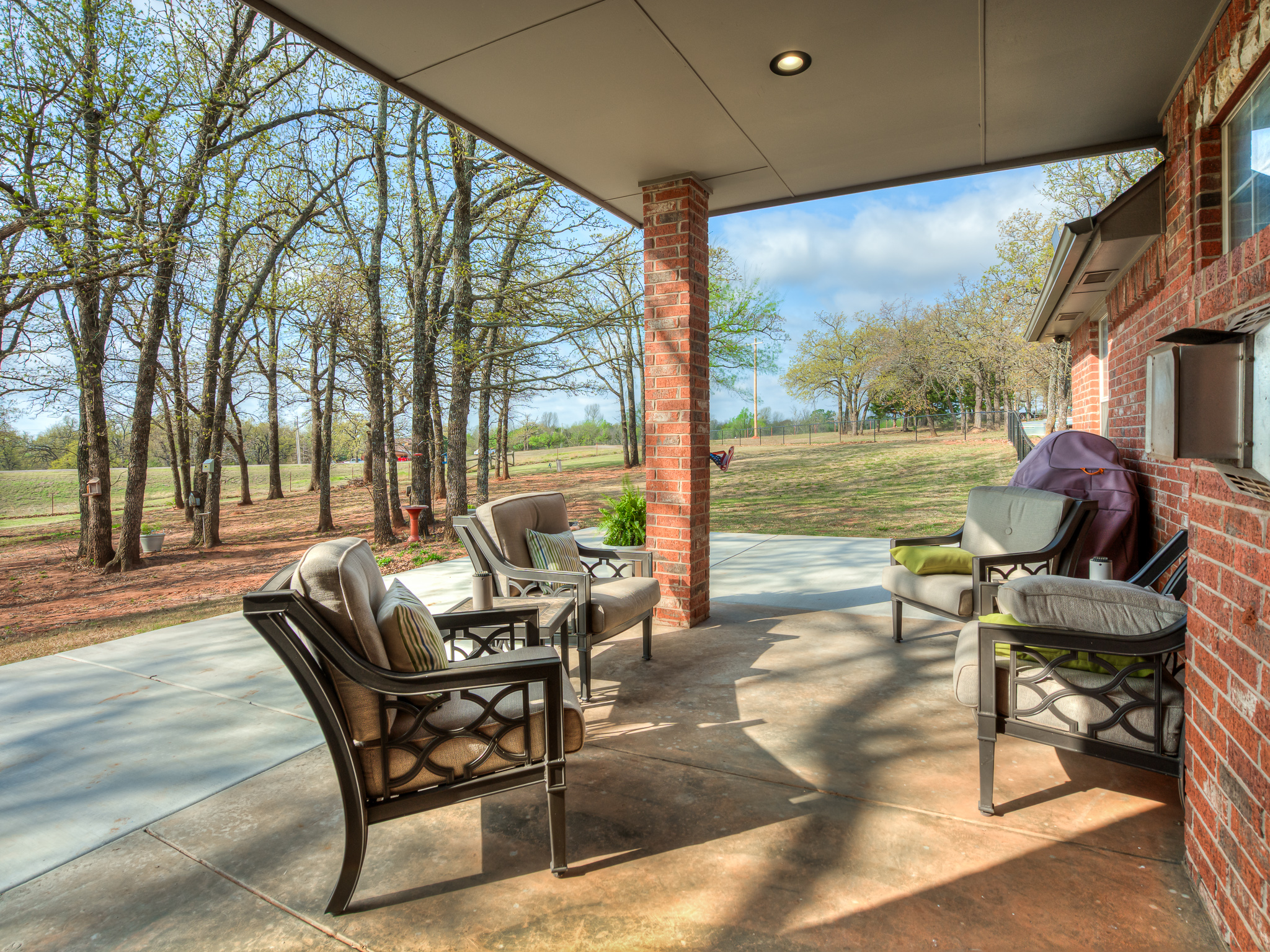 View of Covered Patio at Back Door