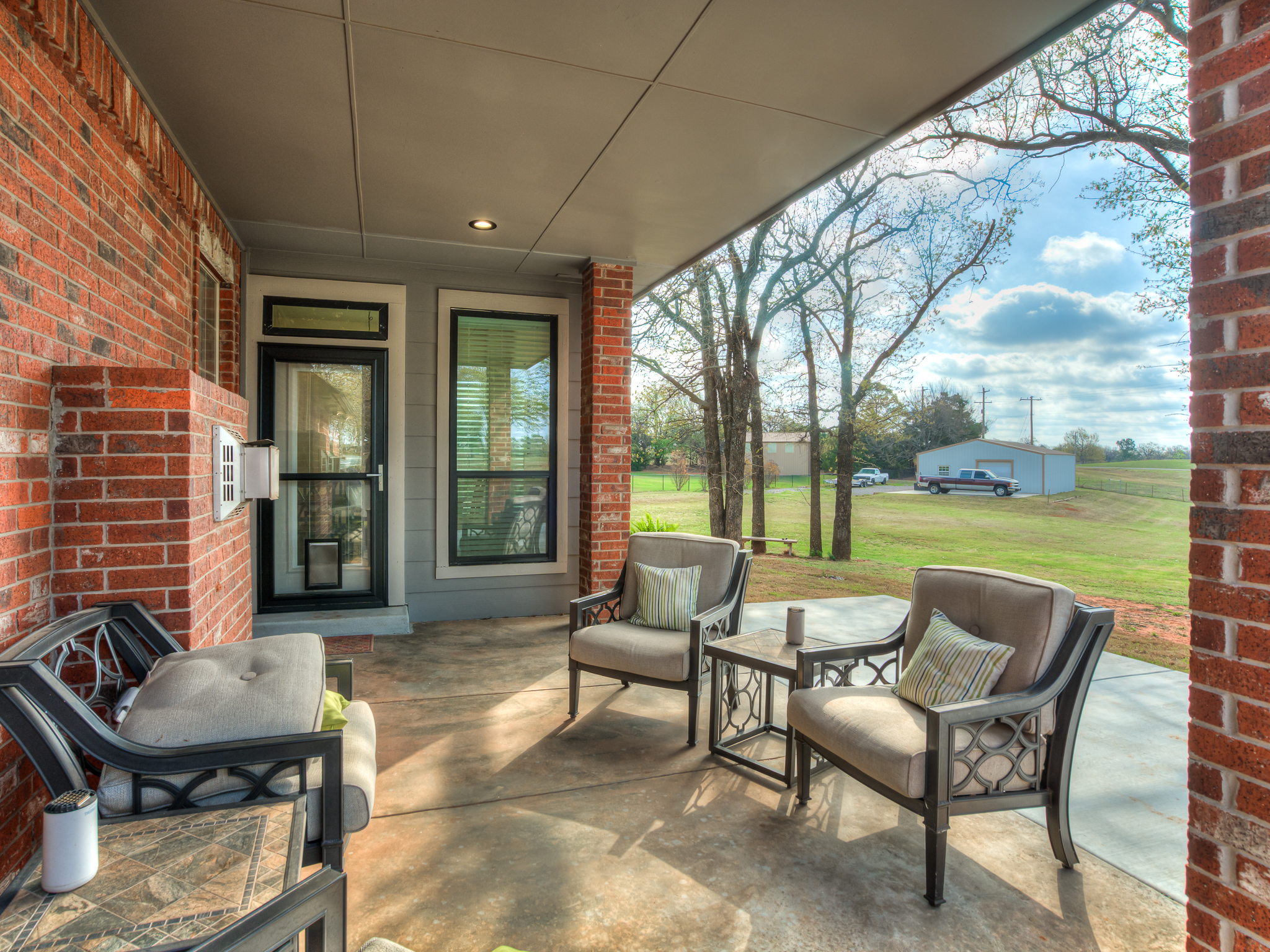 View of Covered Patio at Back Door