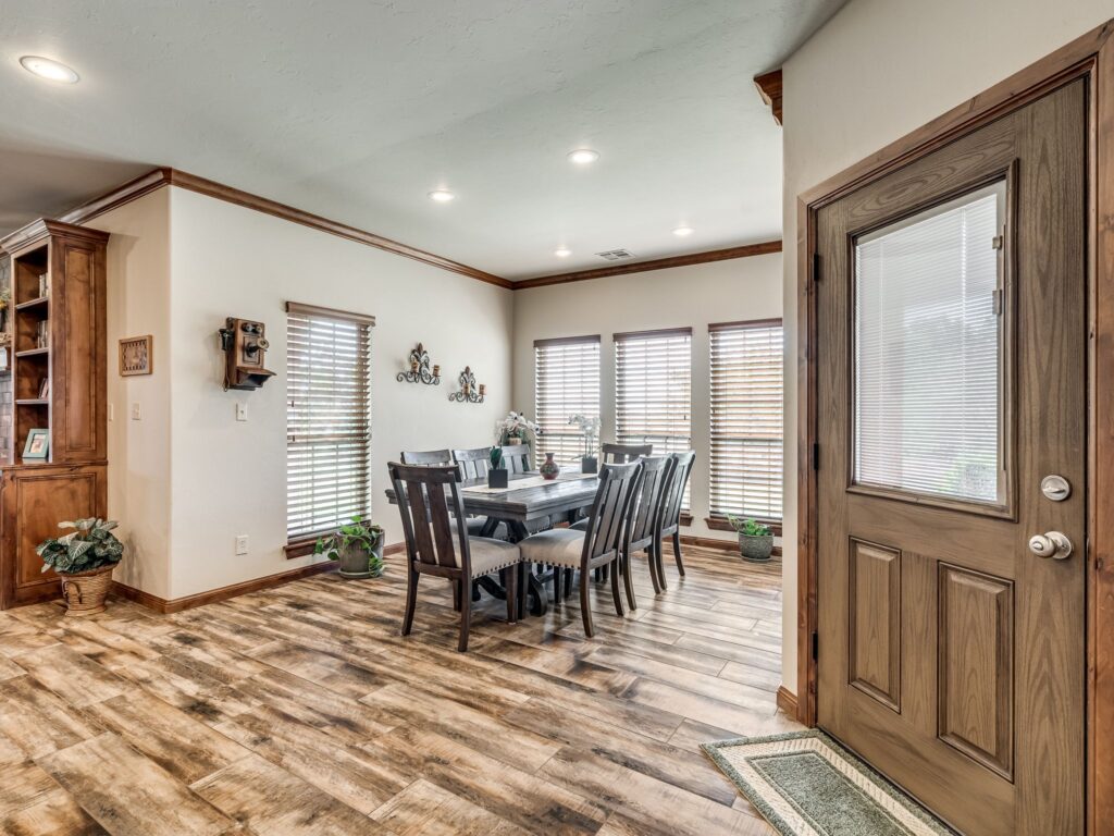 View of Dining Table, Island and Kitchenette Dining at Easterly Kitchen Door 